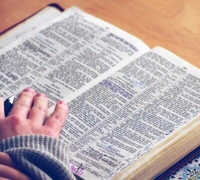 An open bible
