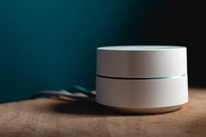 Internet hub on coffee table