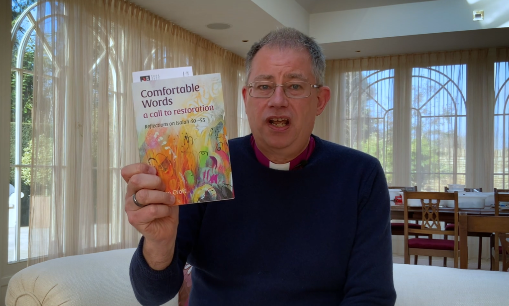 Bishop Stephen Croft with his new book Comfortable Words