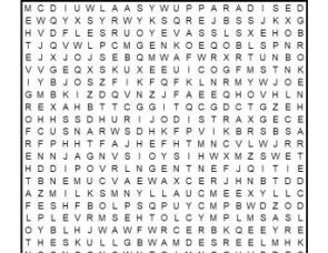 Palm Sunday word search