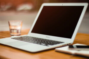 Computer on a desk