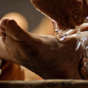 Bathing a foot