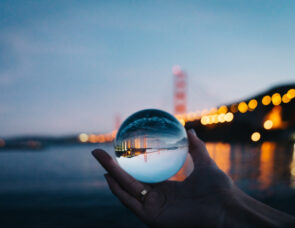 Looking through a glass ball