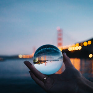 Looking through a glass ball