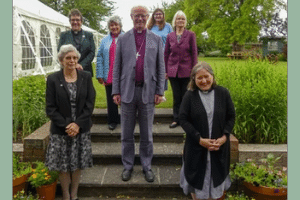Bishop James Langstaff with Julia Burton Jones and five of the new Anna Chaplaincy Archdeaconry leads