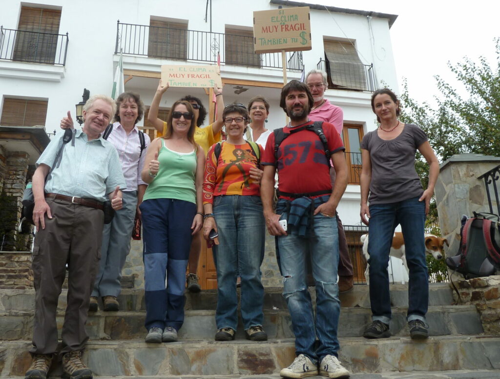 Martin and Margot Hodson climate march in Spain
