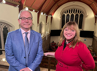 Richard Fisher and Revd Kate Bottley
