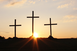 image of three easter crosses