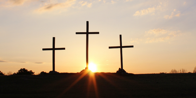 image of three easter crosses