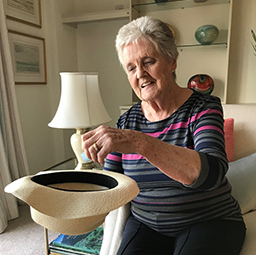 Ann Persson drawing names for the centenary rose gift