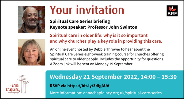 Spiritual Care Series briefing with guest speak John Swinton 2