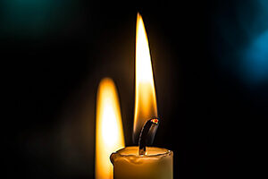 Two candle flames
