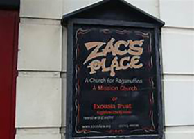 The sign outside Zac's Place