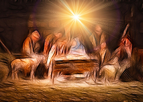 Abstract representation of the nativity